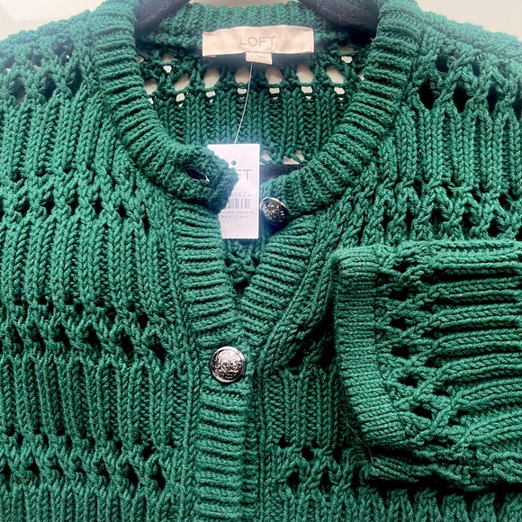 Loft button-up Sweater w/pewter color buttons. - Picture 1 of 4